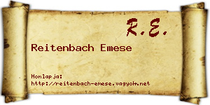 Reitenbach Emese névjegykártya